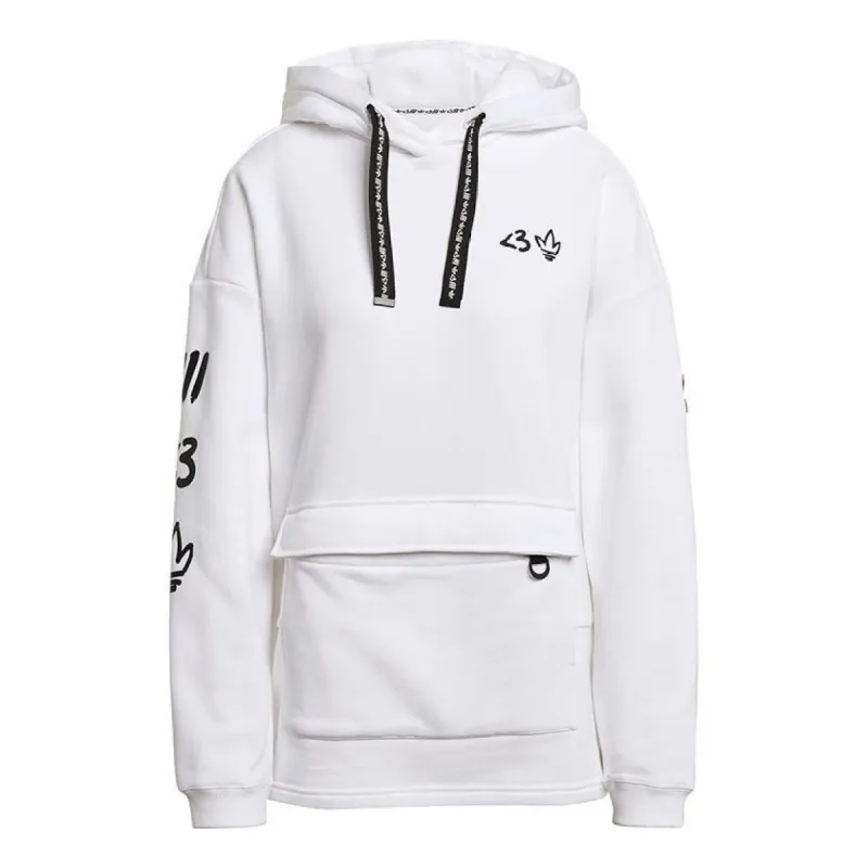 (WMNS) adidas originals Vday Hoodie 'White' H39033 sold by KicksCrew