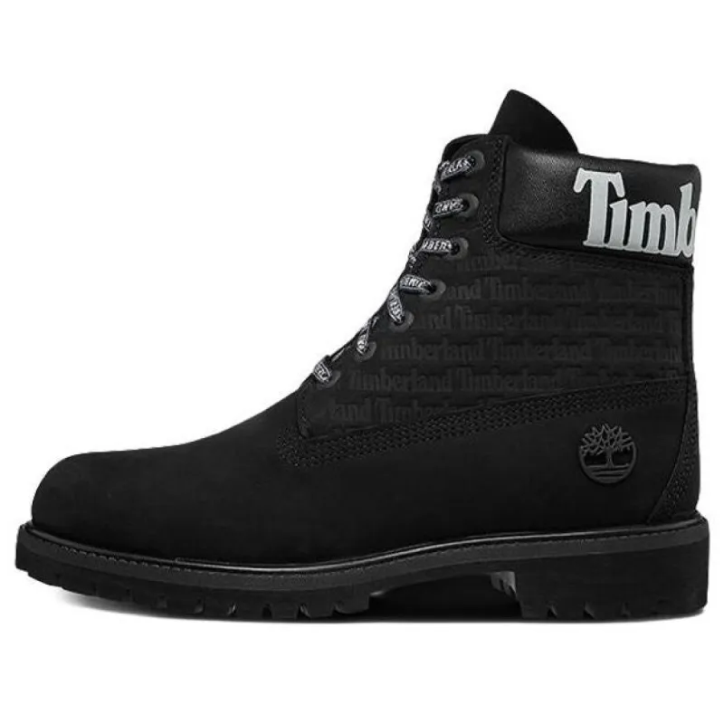 Timberland 6-Inch Premium Logo Wide-Fit Boots 'Black Nubuck' A1TUW sold by KicksCrew