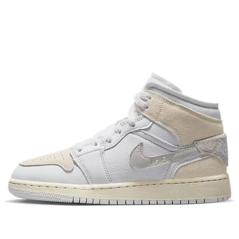 (GS) Air Jordan 1 Mid SE Craft 'Inside Out - White Sail' FB9142-120 sold by KicksCrew