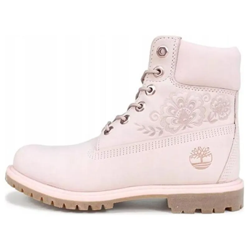 (WMNS) Timberland 6-Inch Premium Waterproof Embossed Boots 'Pink' A1TKO sold by KicksCrew