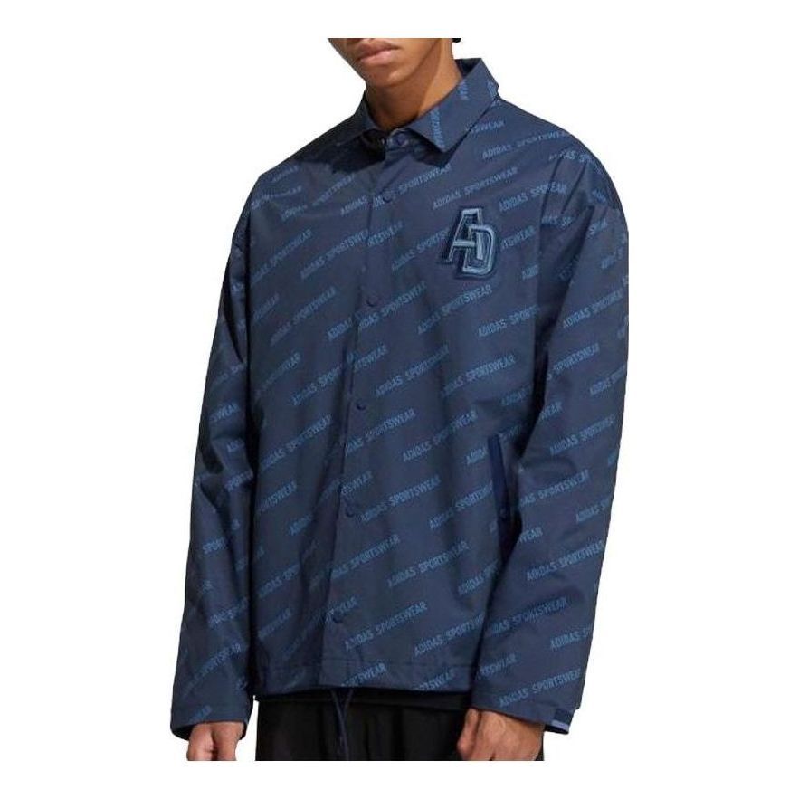 Adidas Logo Monogram Jackets 'Navy' IB2749 sold by KicksCrew