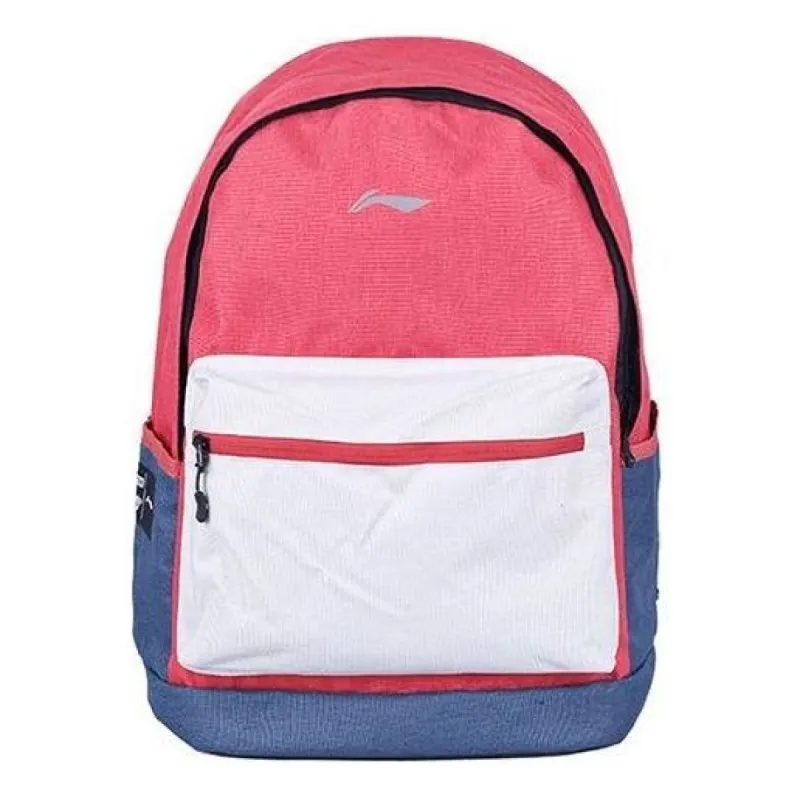 Li-Ning Logo Backpack 'Pink White Blue' ABSQ564-3 sold by KicksCrew