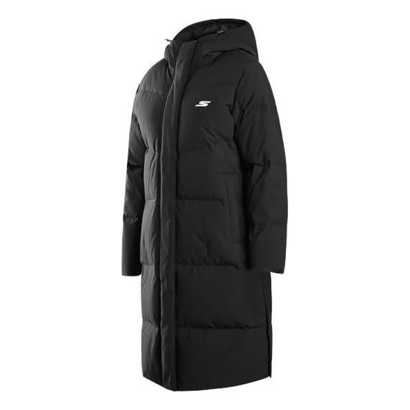 (WMNS) Skechers Long Down Jacket 'Black' P422W050-0018 sold by KicksCrew