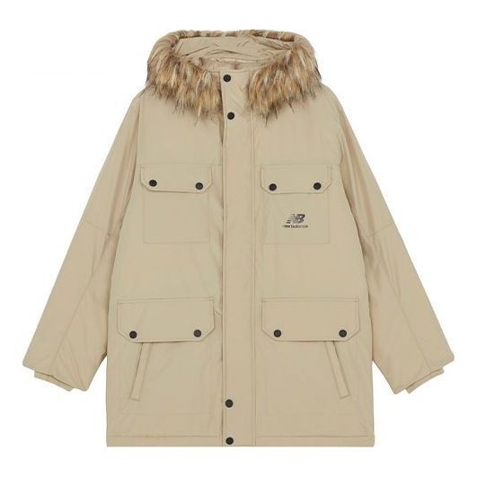 New Balance Classic Down Jacket 'Beige Brown' AMJ13329-HNA sold by KicksCrew