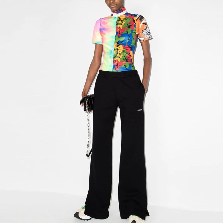 (WMNS) Off-White Diag Tapered Track Pants 'Black' OWCH011C99JER0011001 sold by KicksCrew product image thumbnail 2