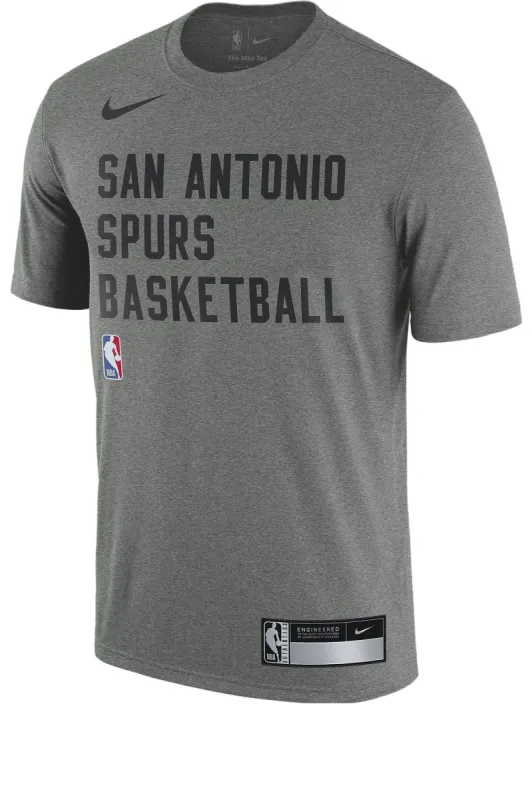 Nike x NBA San Antonio Spurs Dri-FIT Practice T-shirt 'Grey' FJ0189-063 sold by KicksCrew