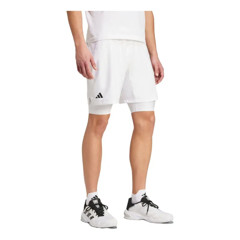 adidas Tennis Pro AEROREADY Shorts and Inner Shorts Set 'White' IS8097 sold by KicksCrew