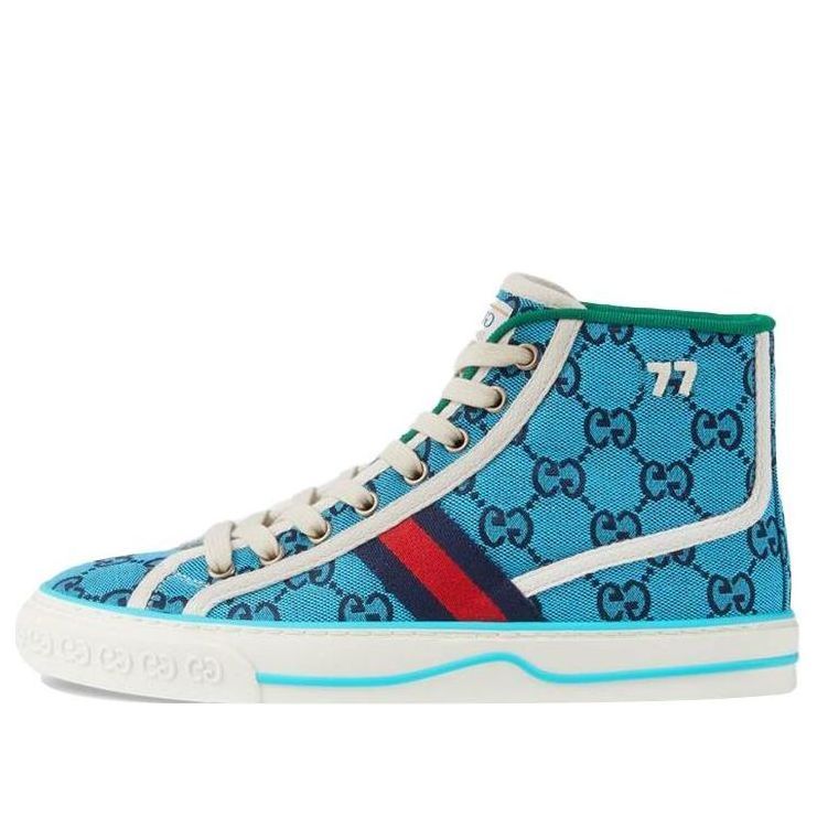 (WMNS) GUCCI Tennis 1977 High Top Sneakers 'Blue' 663679-2UZL0-4280 sold by KicksCrew