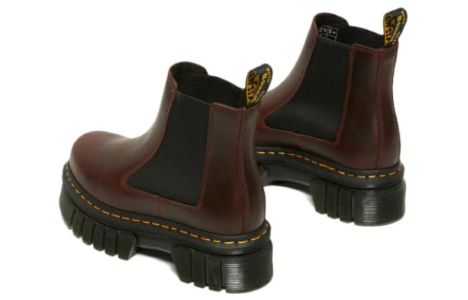 Dr. Martens Audrick Brando Leather Platform Chelsea Boots 'Brown' 27820211 sold by KicksCrew