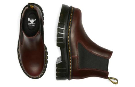 Dr. Martens Audrick Brando Leather Platform Chelsea Boots 'Brown' 27820211 sold by KicksCrew