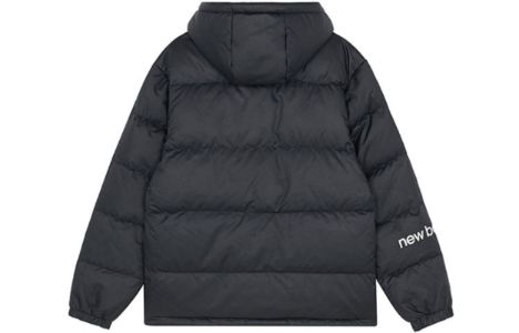 New Balance Logo Print Down Jacket 'Black Orange' AMJ13334-BK sold by KicksCrew