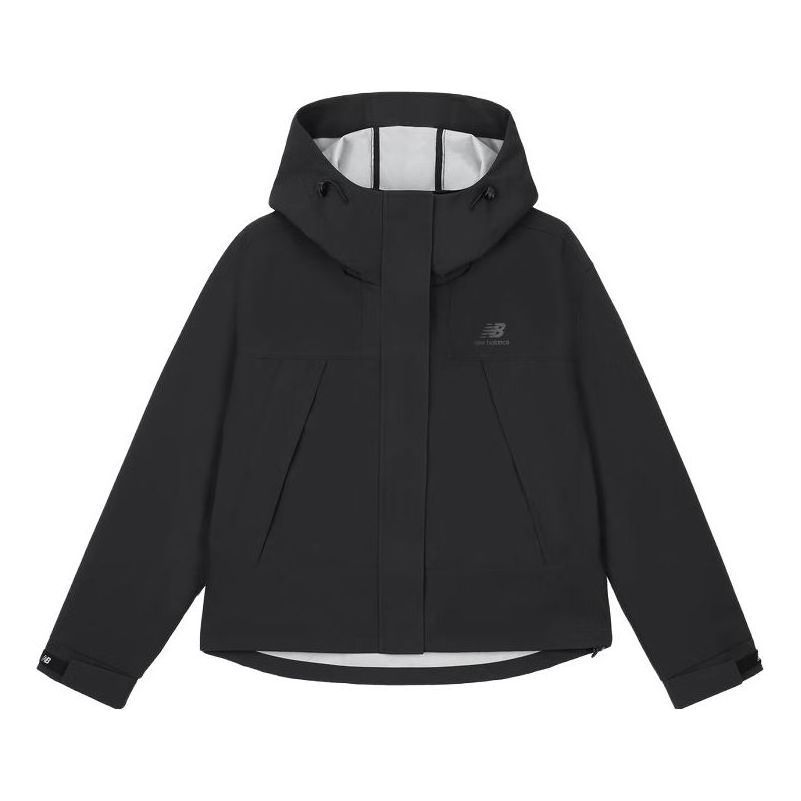 (WMNS) New Balance Short Hooded Jacket 'Black' 5AD37252-BK sold by KicksCrew