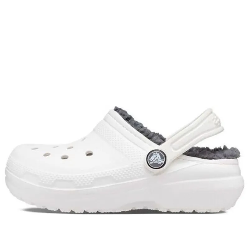 (GS) Crocs Classic Lined Clogs 'White Grey' 207009-10M sold by KicksCrew
