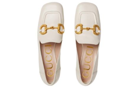 (WMNS) GUCCI Loafer with Horsebit 'White' 700064-C9D00-9022 sold by KicksCrew