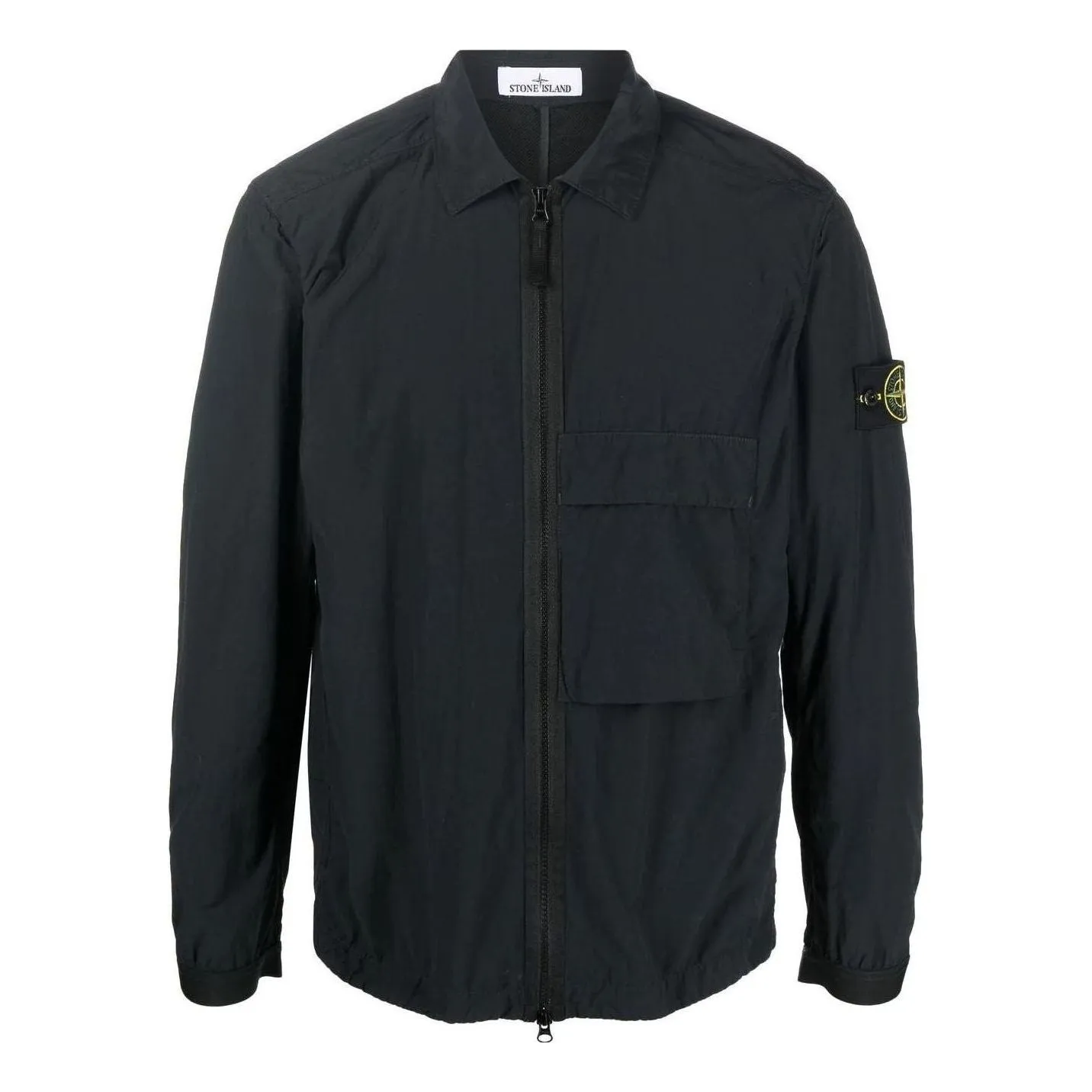 STONE ISLAND Garment Dyed Naslan Light Overshirt 'Black' 771510303-V0029 sold by KicksCrew