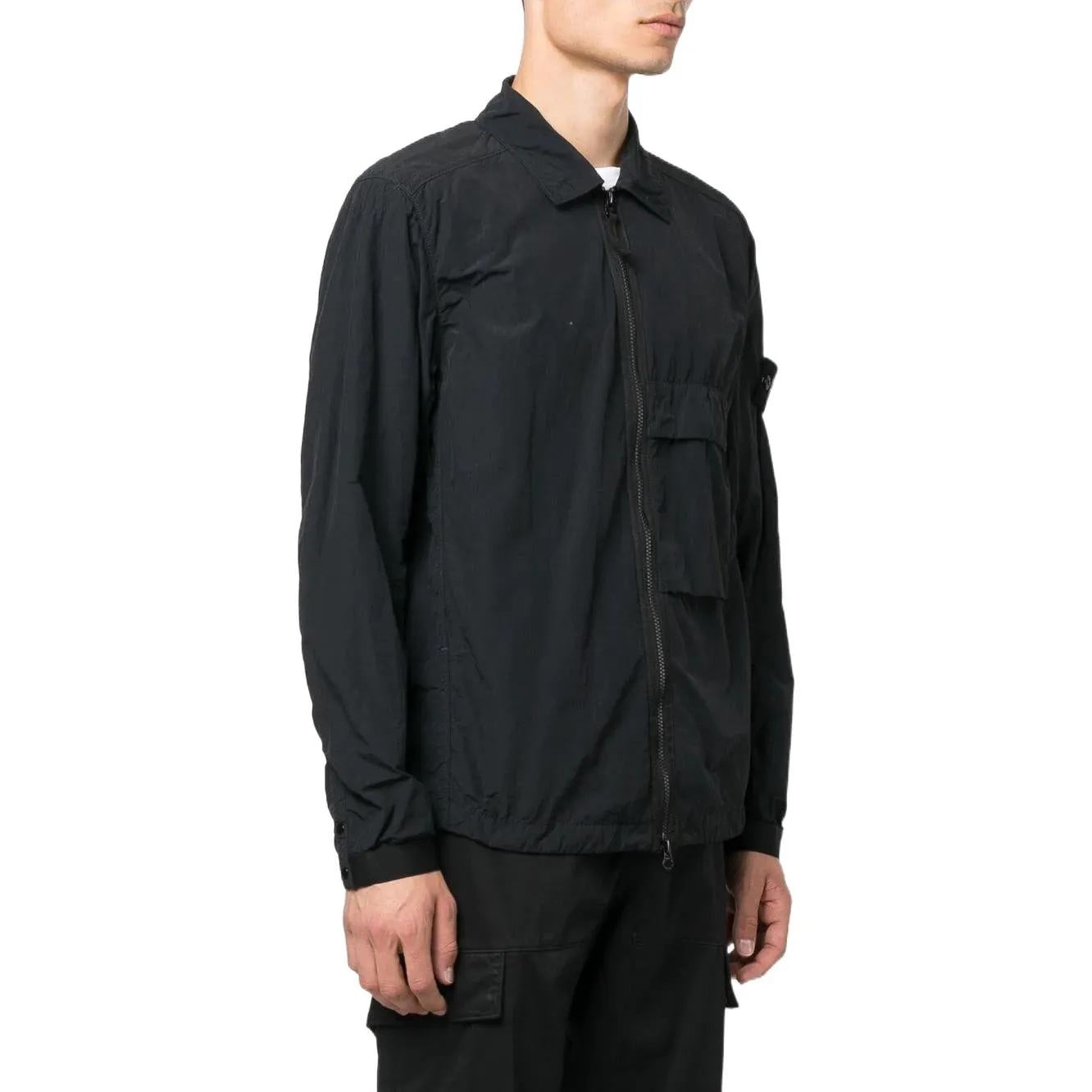 STONE ISLAND Garment Dyed Naslan Light Overshirt 'Black' 771510303-V0029 sold by KicksCrew product image thumbnail 2