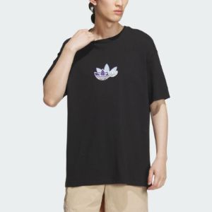 Adidas Originals Trefoil Graphic T-Shirts 'Black' IN1042 sold by KicksCrew
