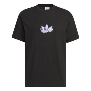 Adidas Originals Trefoil Graphic T-Shirts 'Black' IN1042 sold by KicksCrew