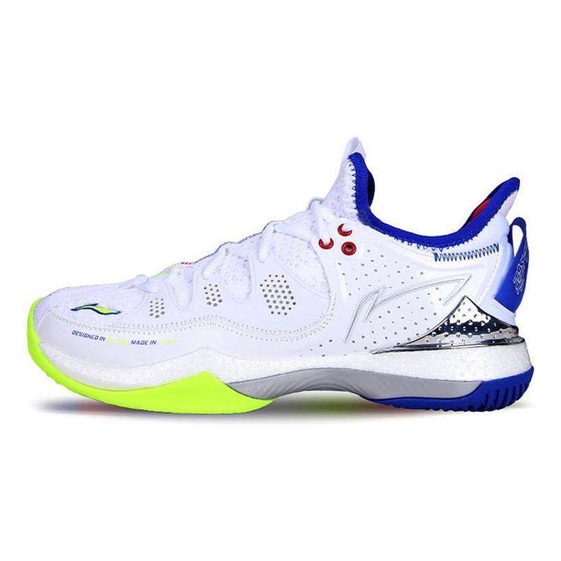 Li-Ning Halberd 3 Lite 'White Blue Yellow' AYAS024-1 sold by KicksCrew