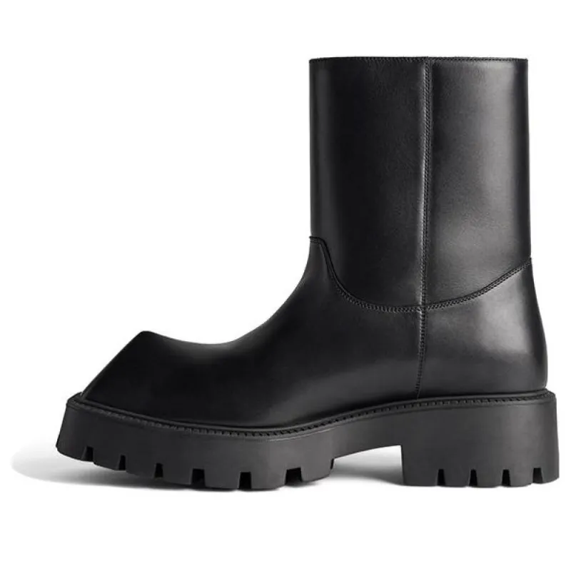 (WMNS) Balenciaga Rhino Booties 'Black Smooth Calfskin' 763684WBB501000 sold by KicksCrew
