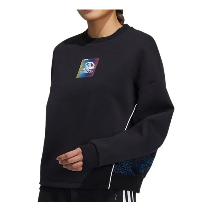 (WMNS) adidas Crew Sweatshirt 'Black Blue' HE2917 sold by KicksCrew product image thumbnail 3