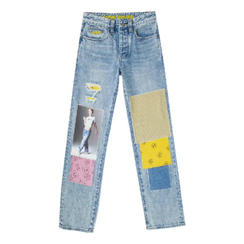 Drew House Indigo Patchwork Jeans 'Blue' DR-FW20-96 sold by KicksCrew