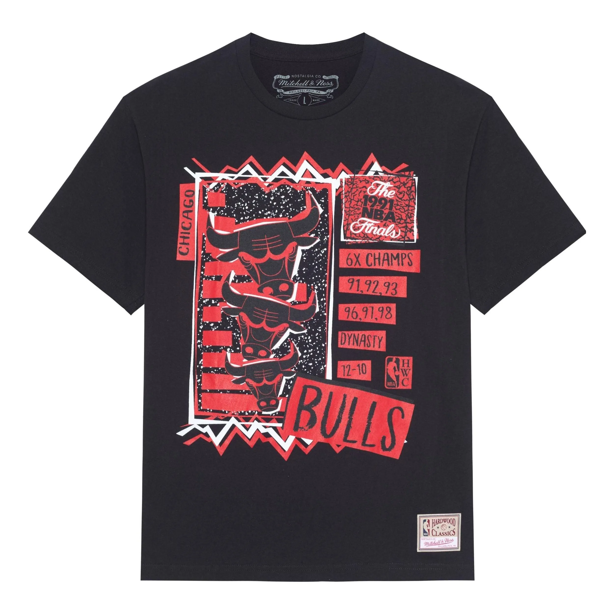 Mitchell & Ness x NBA Chicago Bulls Hardwood Classics Born & Bred T-Shirt 'Black' BMTRSH22101-CBUBLCK sold by KicksCrew