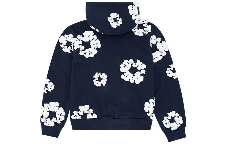 Denim Tears Cotton Wreath Logo Hoodie 'Navy White' 301-080-30 sold by KicksCrew product image thumbnail 2