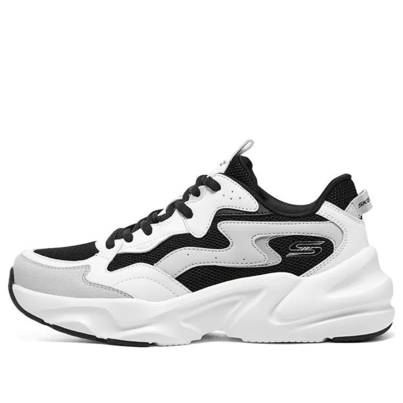(WMNS) Skechers Bobs Bamina Shoes 'White Black Grey' 117366-WBK sold by KicksCrew