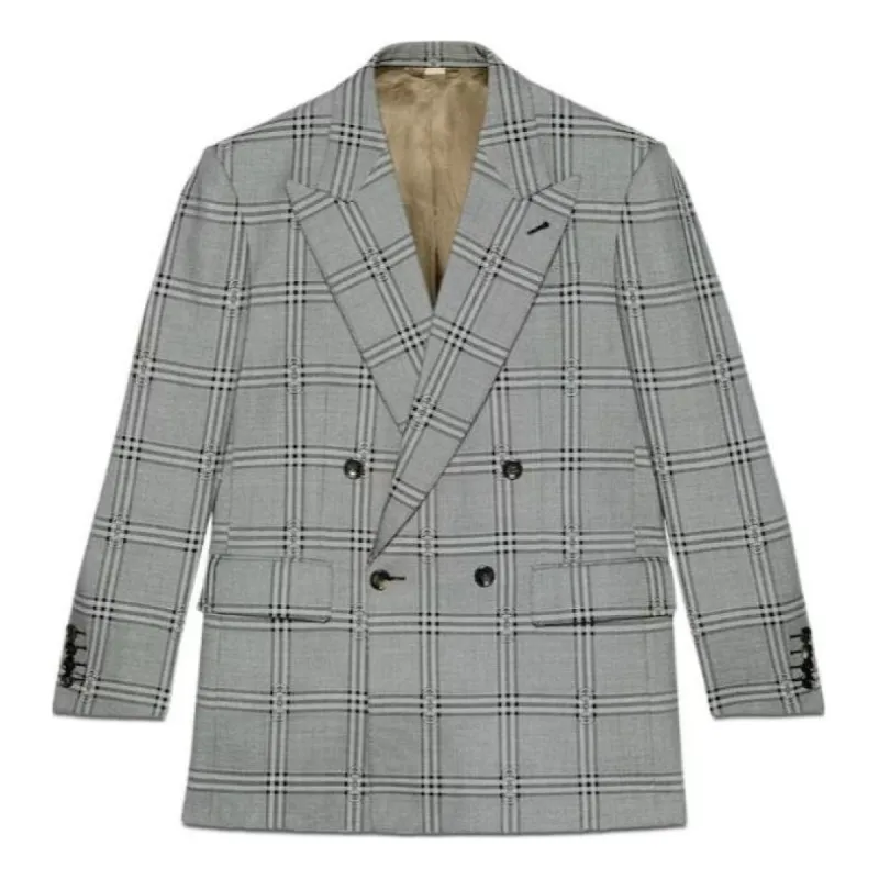 Gucci Horsebit Check Wool Jacket 'Grey Black' 781621-ZAOPD-1016 sold by KicksCrew