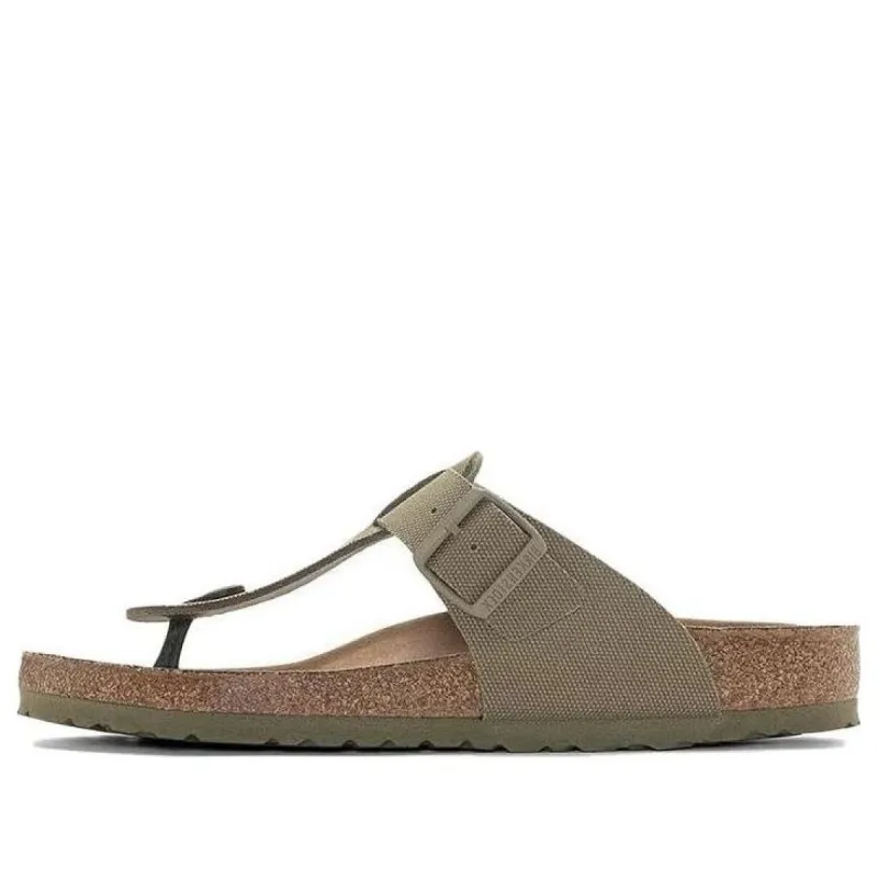 Birkenstock Medina Vegan Textile Narrow Fit Sandals 'Faded Khaki' 1024629 sold by KicksCrew