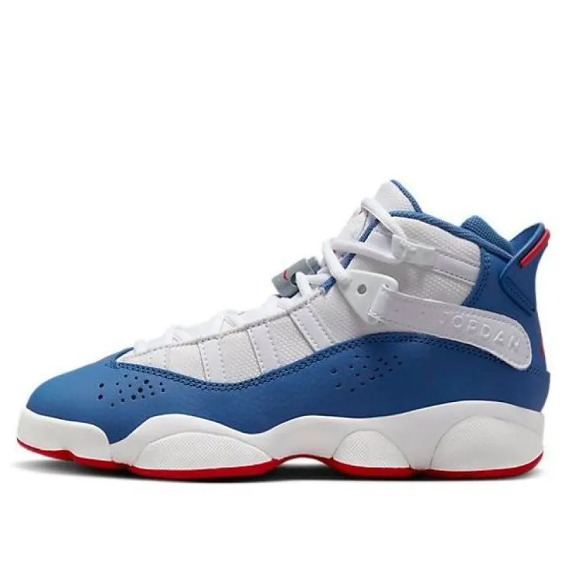 (GS) Air Jordan 6 Rings 'White True Blue' 323419-140 sold by KicksCrew