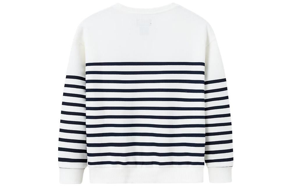 (GS) Converse Casual Stripe Crew Sweater 'White Black' CV2342018GS-001 sold by KicksCrew product image thumbnail 2