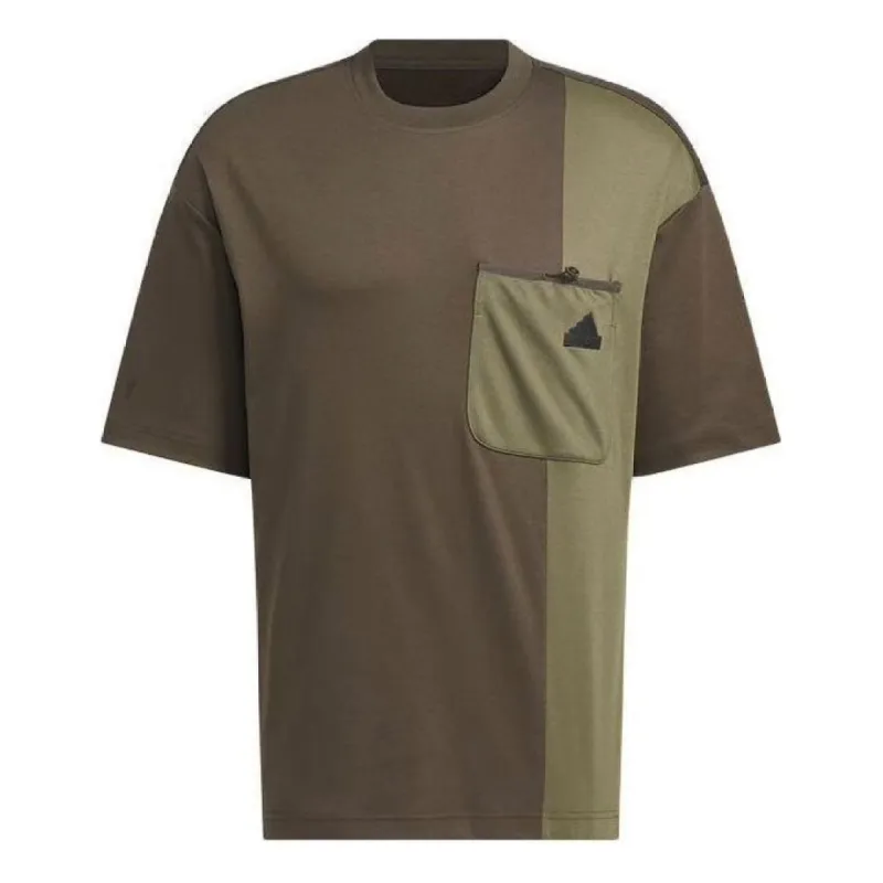adidas City Escape Colourblock T-Shirt 'Olive Green' JI9809 sold by KicksCrew