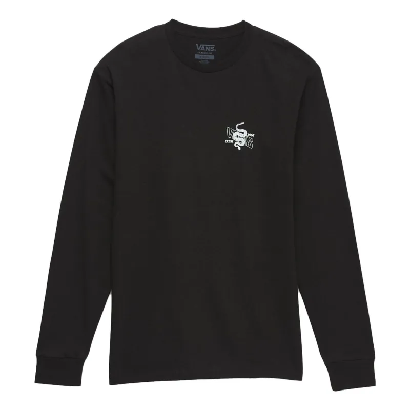 Vans Distorted Snake Long Sleeve T-Shirt 'Black' VN0008TABLK sold by KicksCrew