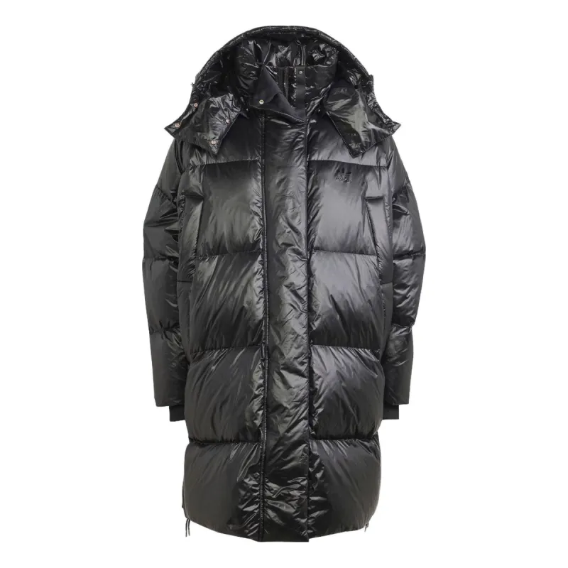 (WMNS) adidas Puffed Long Jacket 'Black' IR7119 sold by KicksCrew