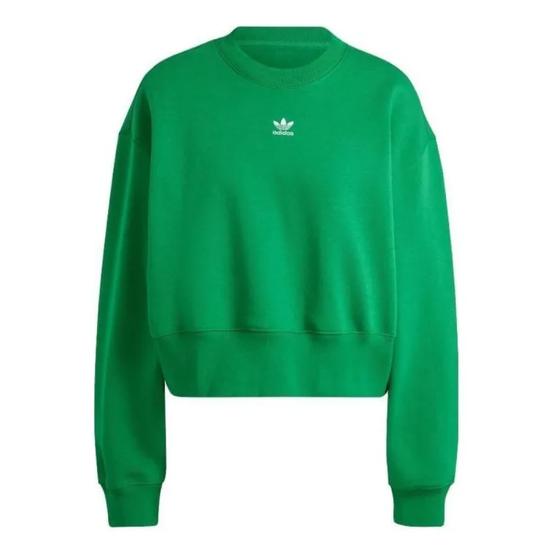 (WMNS) adidas Adicolor Essentials Crew Sweatshirt 'Green' IJ9772 sold by KicksCrew