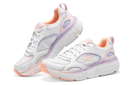 (WMNS) Skechers Max Cushioning Delta Running Shoes 'White Orange Purple' 129128-WPK sold by KicksCrew