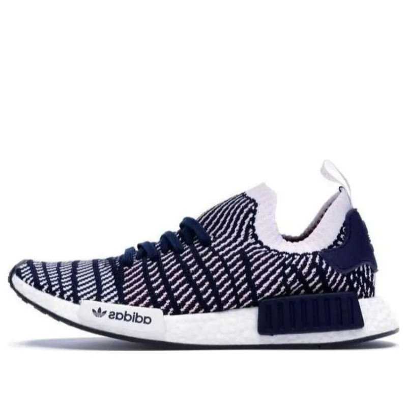 adidas NMD_R1 STLT Primeknit 'Navy White Red' D96821 sold by KicksCrew