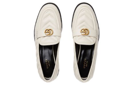 (WMNS) GUCCI Loafer With Double G 'White' 670399-BKO60-9022 sold by KicksCrew