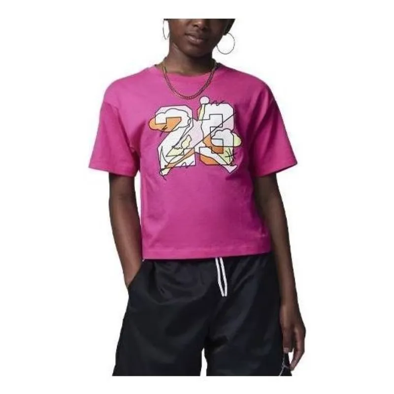 (GS) Air Jordan Jumpman Street Style T-Shirt 'Fierce Pink' 45C603-AG6 sold by KicksCrew