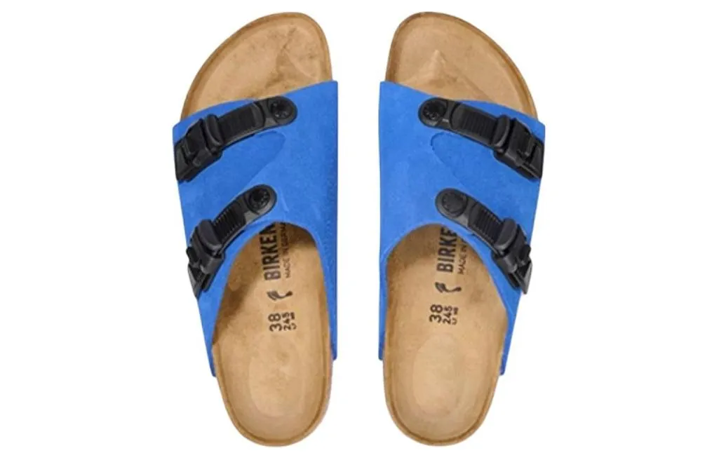 (WMNS) Birkenstock Zrich Tech Suede Leather Narrow Fit Sandals 'Blue' 1026816 sold by KicksCrew product image thumbnail 5