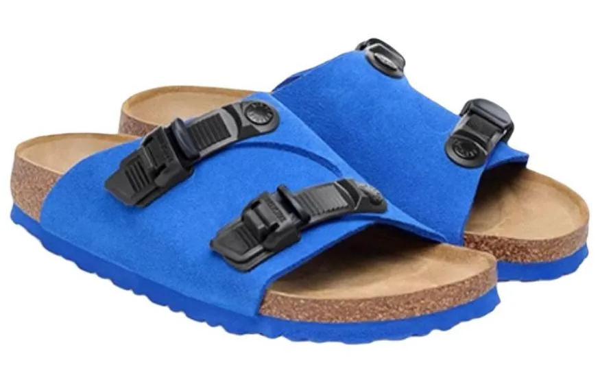 (WMNS) Birkenstock Zrich Tech Suede Leather Narrow Fit Sandals 'Blue' 1026816 sold by KicksCrew product image thumbnail 4