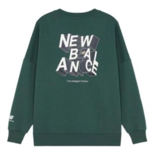 New Balance 3D Logo Sweatshirt 'Dark Green' AMT14318-ESK sold by KicksCrew
