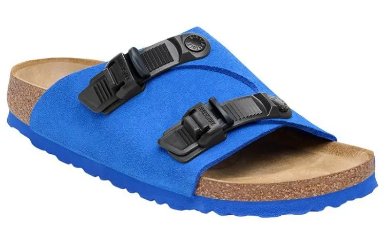 (WMNS) Birkenstock Zrich Tech Suede Leather Narrow Fit Sandals 'Blue' 1026816 sold by KicksCrew product image thumbnail 3