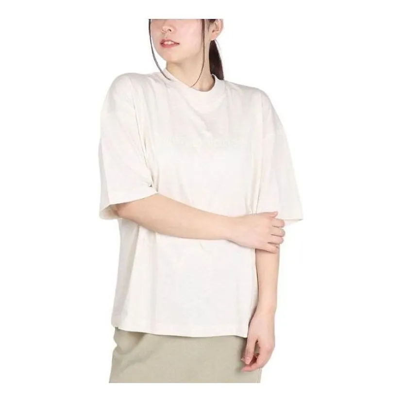 (WMNS) New Balance Hyper Density Jersey Oversized T-Shirt 'Linen' WT41555-LIN sold by KicksCrew