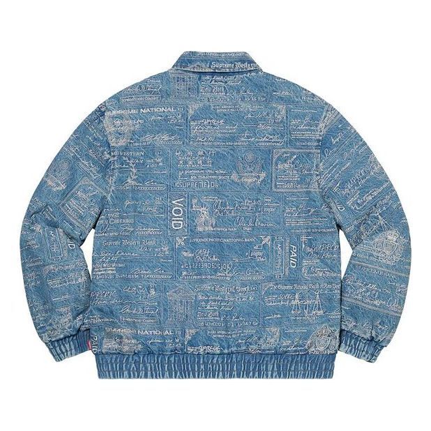 Supreme Checks Embroidered Denim Jacket 'Teal' SUP-SS20-452 sold by KicksCrew product image thumbnail 2