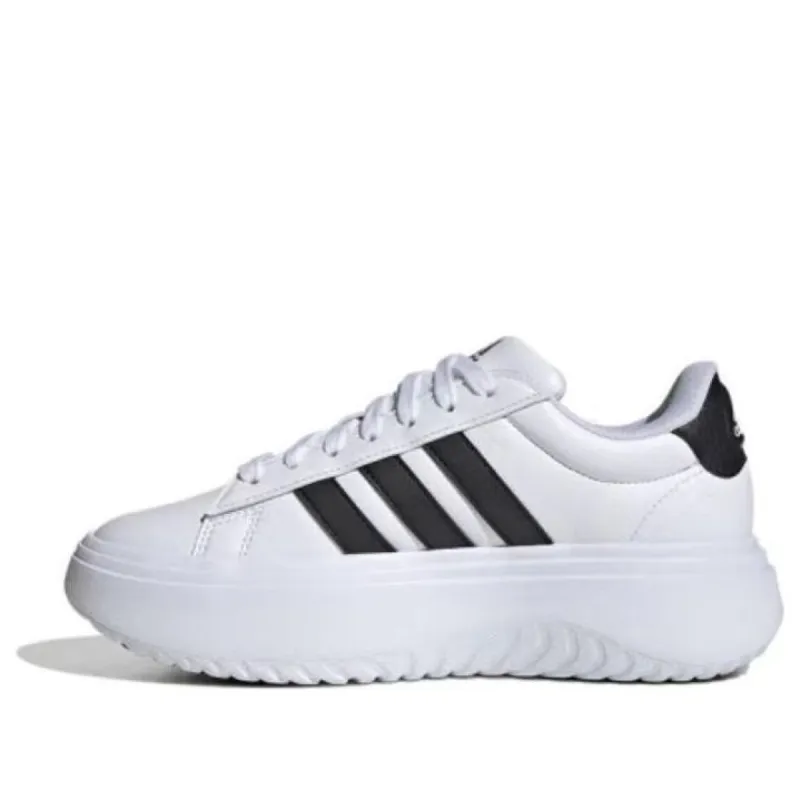 (WMNS) adidas Grand Court Platform Shoes 'White Black' IE1092 sold by KicksCrew