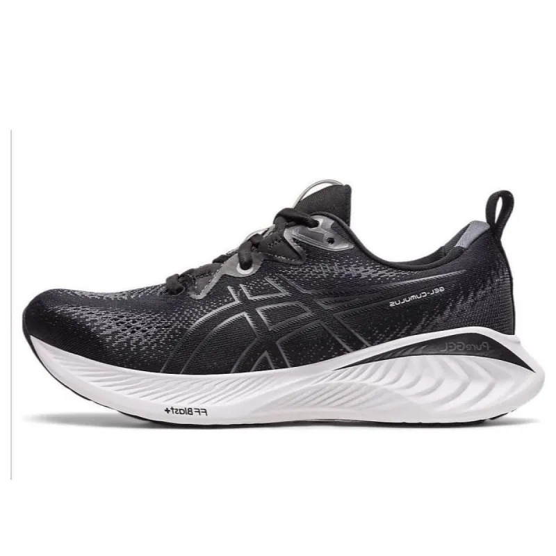 (WMNS) ASICS Gel-Cumulus 25 Narrow 'Black White' 1012B440-002 sold by KicksCrew