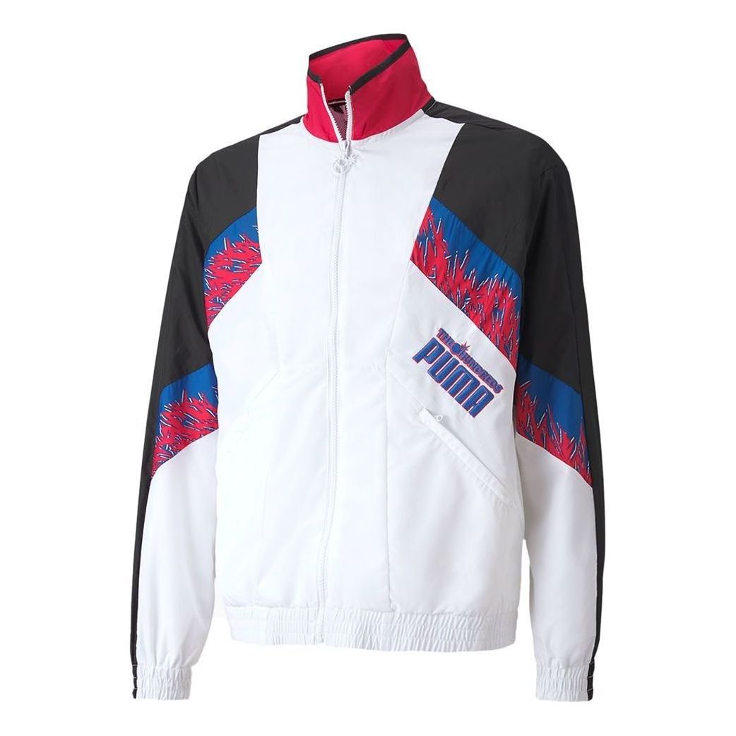 Puma x The Hundreds Track Jacket 'White Black Red' 596747-02 sold by KicksCrew